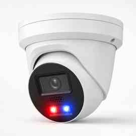 Commercial security camera with active visual deterrence